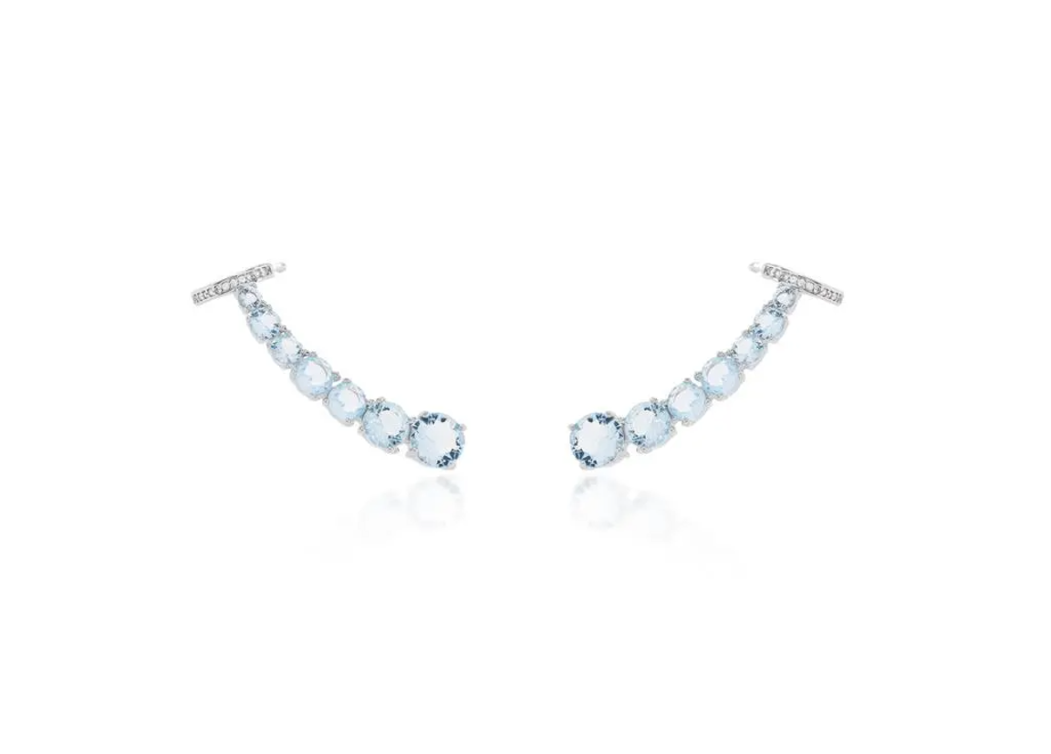 Brinco Earcuff Água Marinha