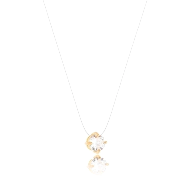 Colar Fio de Nylon Ponto de Luz