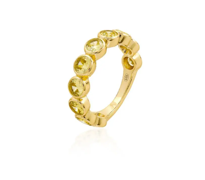 Anel Pontos de Luz Yellow Fancy Golden
