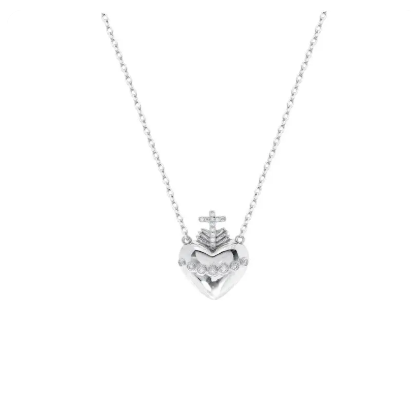 Colar Sagrado Coração Moissanite