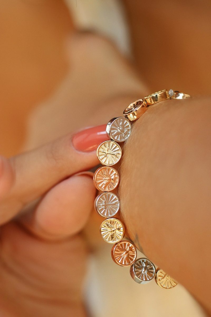 Pulseira Moedas Espírito Santo e Cruz - Image 2